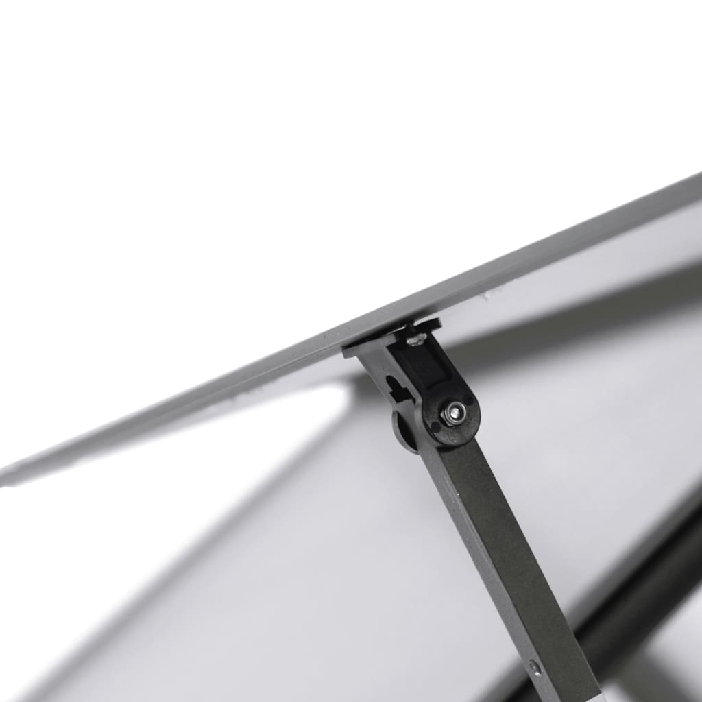 Tuinkas met basisframe 169x58x202 cm aluminium antracietkleurig