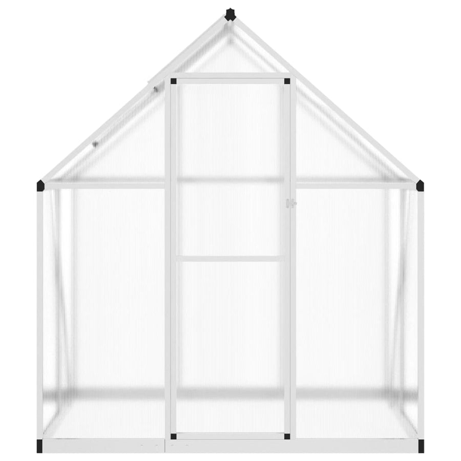Tuinkas met basisframe 169x114x195 cm aluminium zilverkleurig