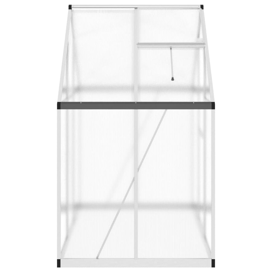 Tuinkas met basisframe 169x114x195 cm aluminium zilverkleurig