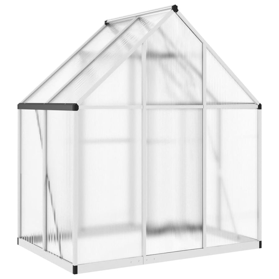Tuinkas met basisframe 169x114x195 cm aluminium zilverkleurig