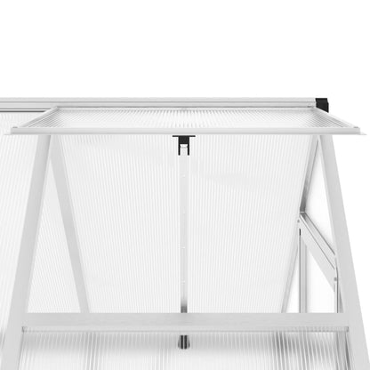 Tuinkas met basisframe 169x114x195 cm aluminium zilverkleurig