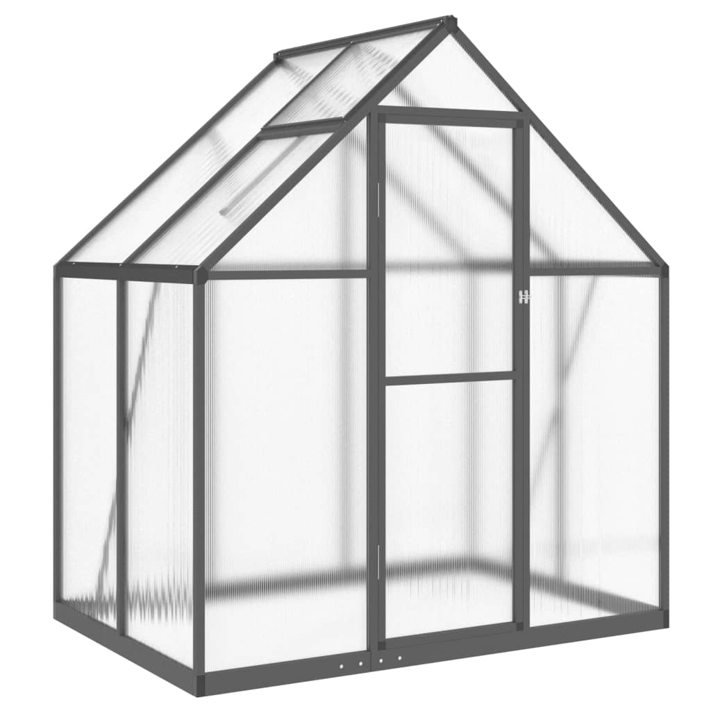 Tuinkas met basisframe 169x114x195 cm aluminium antracietkleur