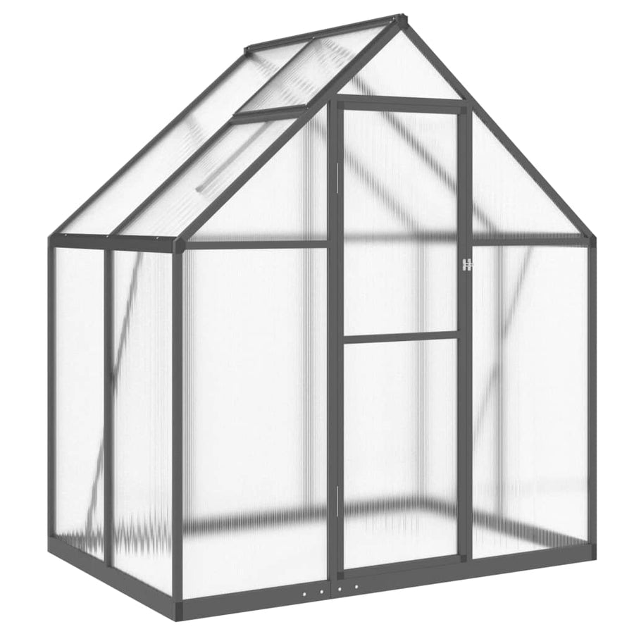 Tuinkas met basisframe 169x114x195 cm aluminium antracietkleur