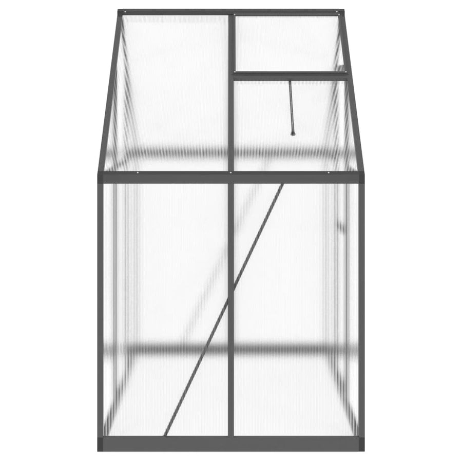 Tuinkas met basisframe 169x114x195 cm aluminium antracietkleur