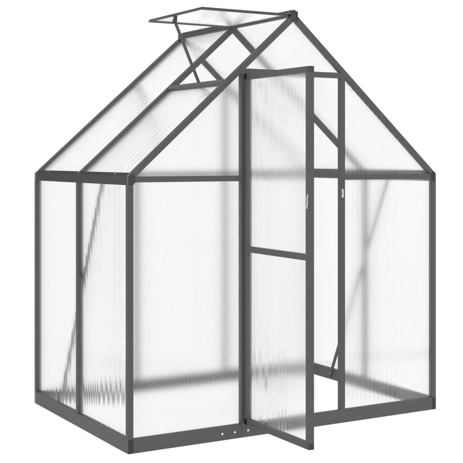 Tuinkas met basisframe 169x114x195 cm aluminium antracietkleur
