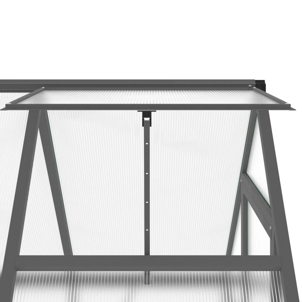 Tuinkas met basisframe 169x114x195 cm aluminium antracietkleur