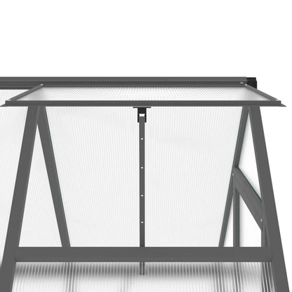 Tuinkas met basisframe 169x114x195 cm aluminium antracietkleur