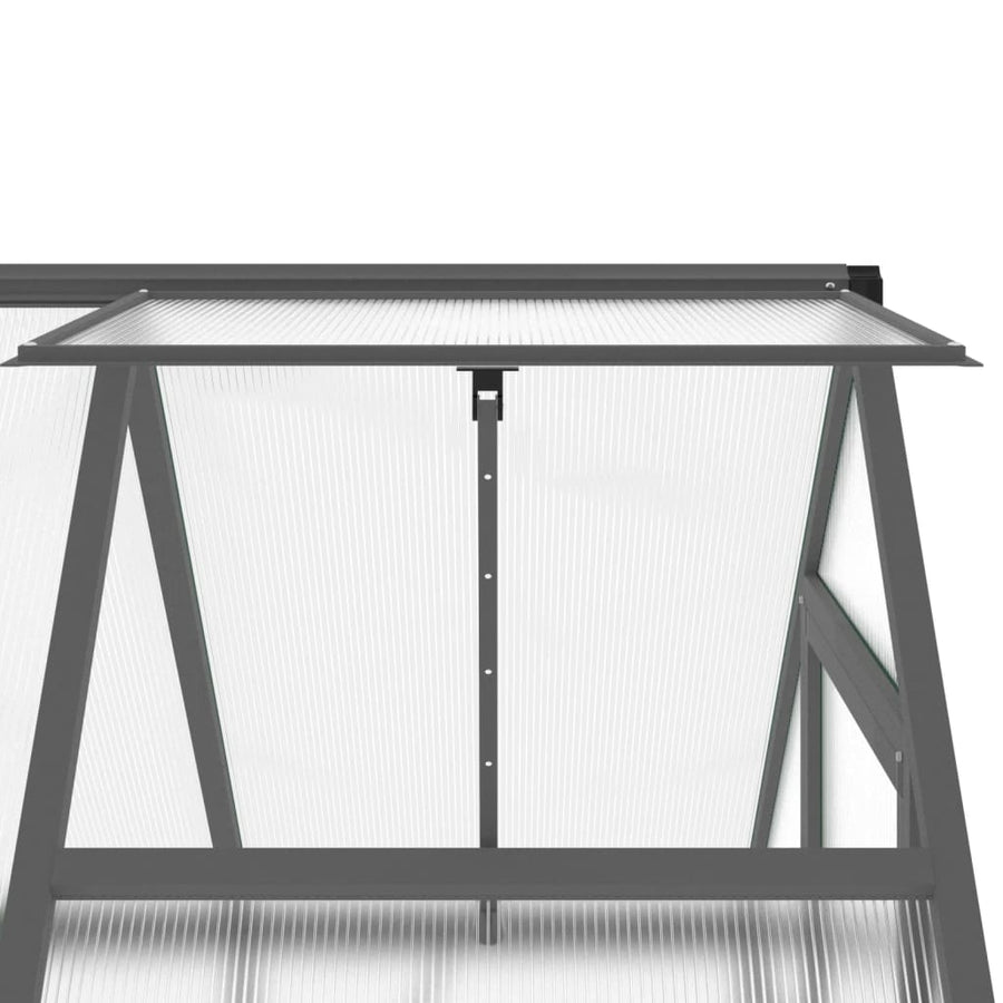 Tuinkas met basisframe 169x114x195 cm aluminium antracietkleur