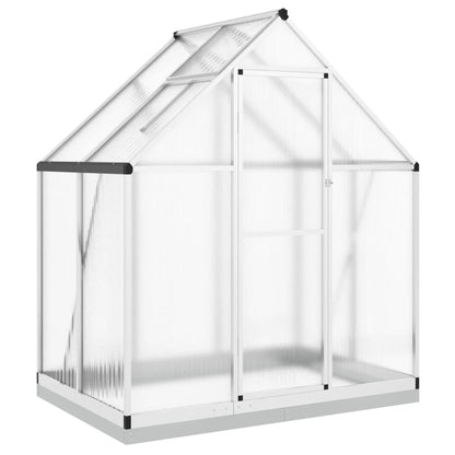 Tuinkas met basisframe 169x114x202 cm aluminium zilverkleurig