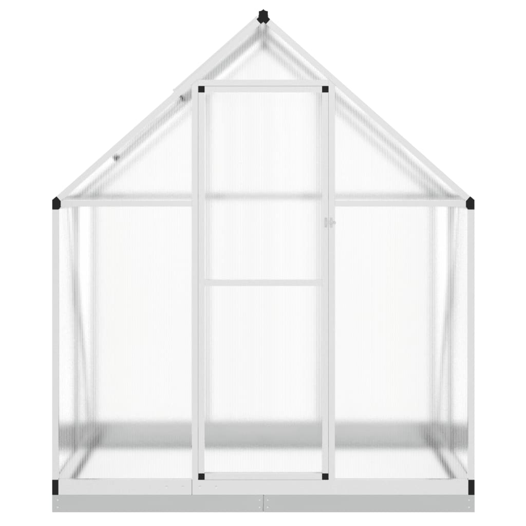 Tuinkas met basisframe 169x114x202 cm aluminium zilverkleurig