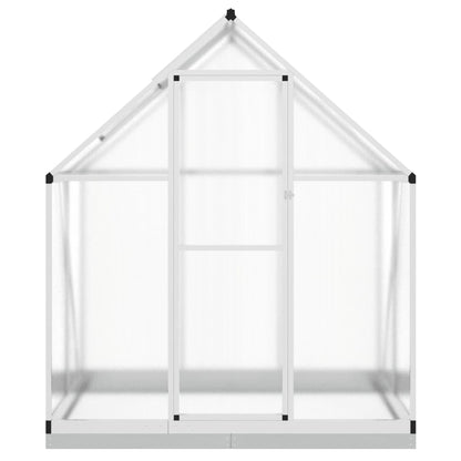 Tuinkas met basisframe 169x114x202 cm aluminium zilverkleurig