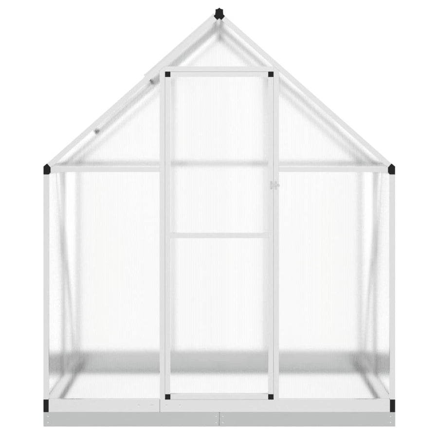 Tuinkas met basisframe 169x114x202 cm aluminium zilverkleurig