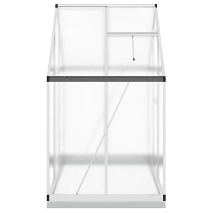 Tuinkas met basisframe 169x114x202 cm aluminium zilverkleurig