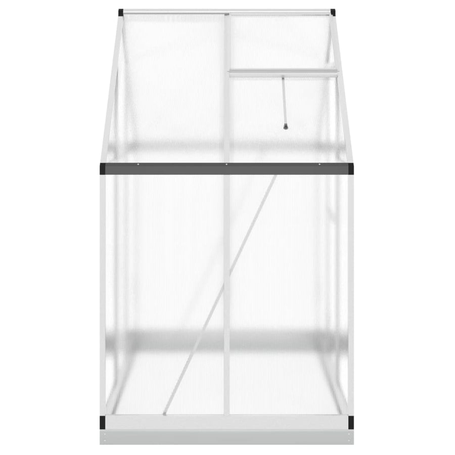 Tuinkas met basisframe 169x114x202 cm aluminium zilverkleurig