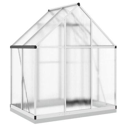Tuinkas met basisframe 169x114x202 cm aluminium zilverkleurig