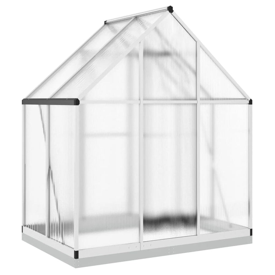 Tuinkas met basisframe 169x114x202 cm aluminium zilverkleurig