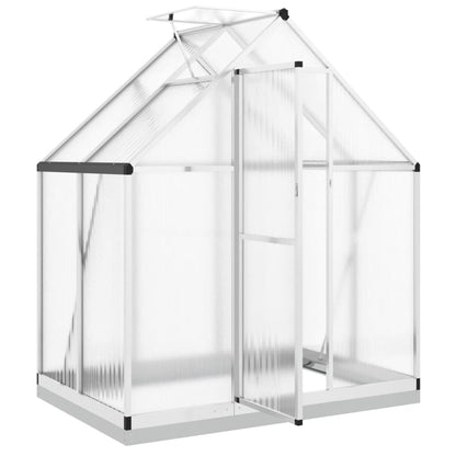 Tuinkas met basisframe 169x114x202 cm aluminium zilverkleurig