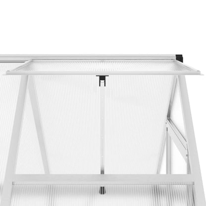 Tuinkas met basisframe 169x114x202 cm aluminium zilverkleurig