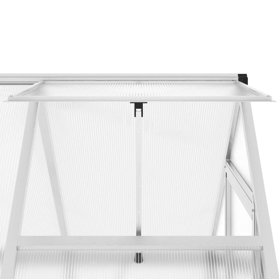 Tuinkas met basisframe 169x114x202 cm aluminium zilverkleurig