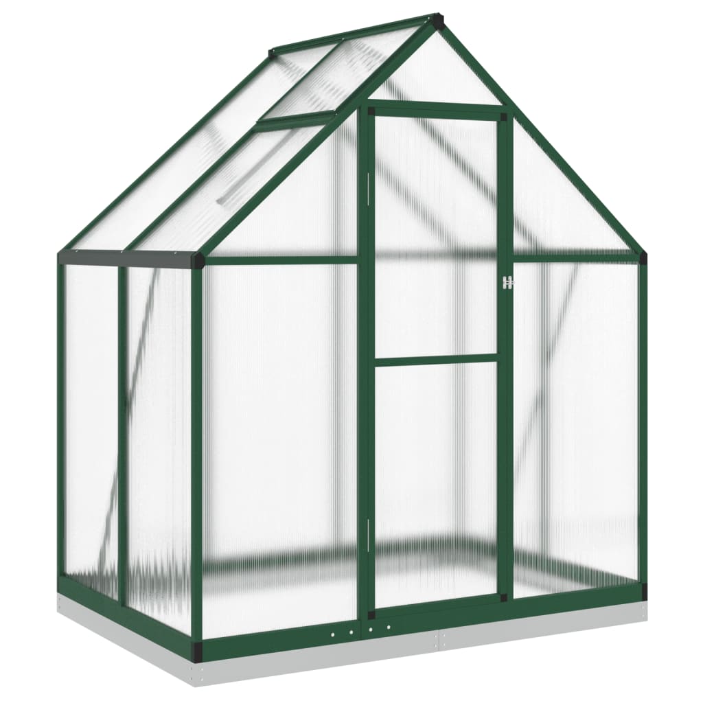 Tuinkas met basisframe 169x114x202 cm aluminium groen
