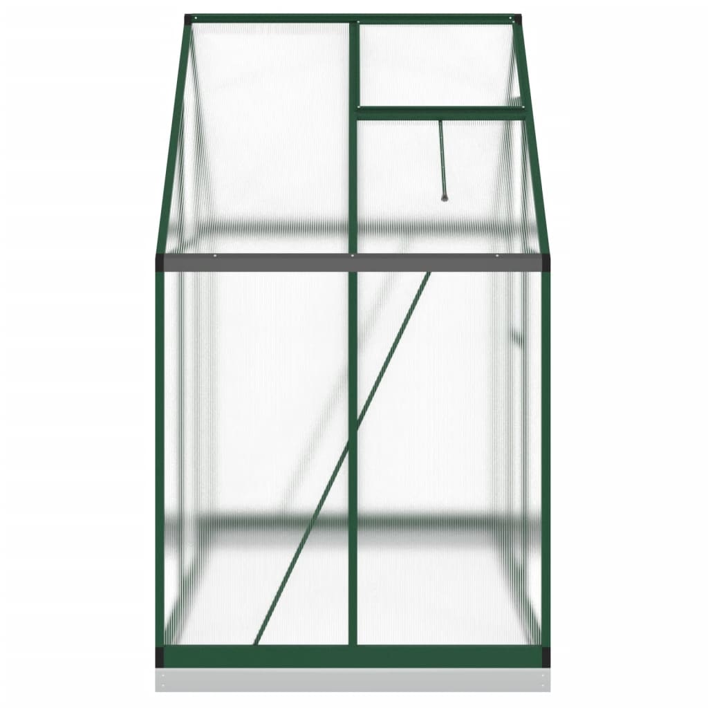 Tuinkas met basisframe 169x114x202 cm aluminium groen