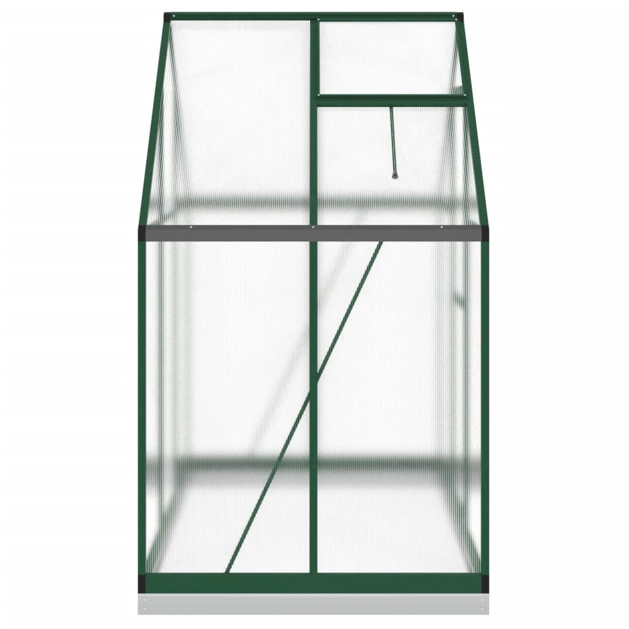 Tuinkas met basisframe 169x114x202 cm aluminium groen