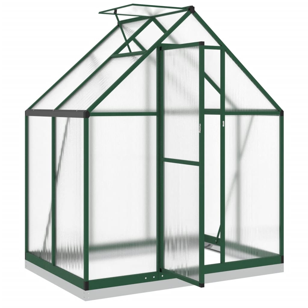 Tuinkas met basisframe 169x114x202 cm aluminium groen