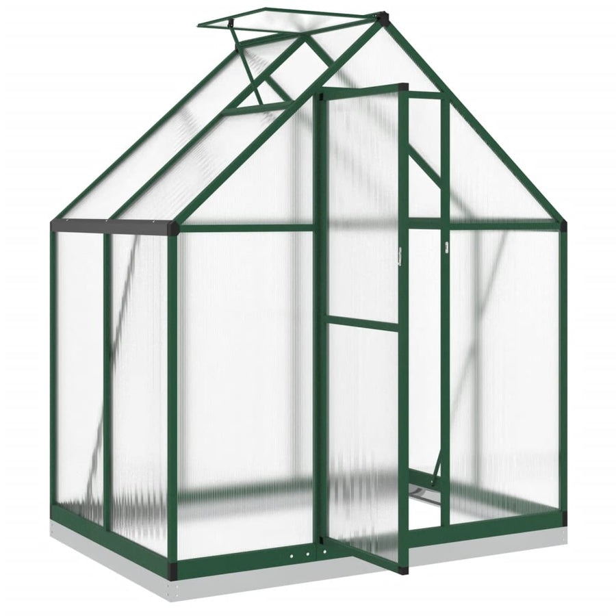 Tuinkas met basisframe 169x114x202 cm aluminium groen