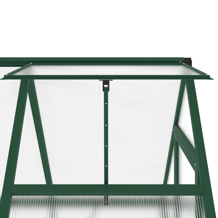 Tuinkas met basisframe 169x114x202 cm aluminium groen