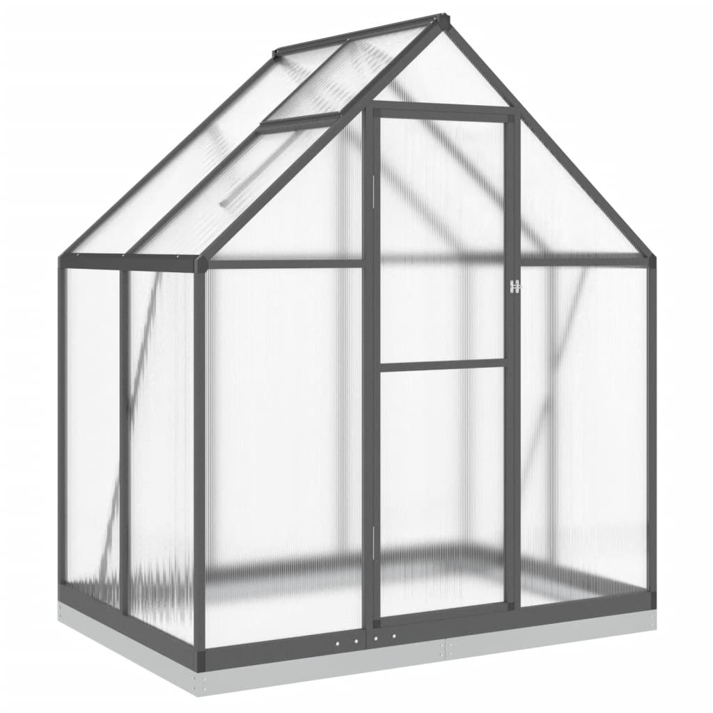 Tuinkas met basisframe 169x114x202 cm aluminium antracietkleur