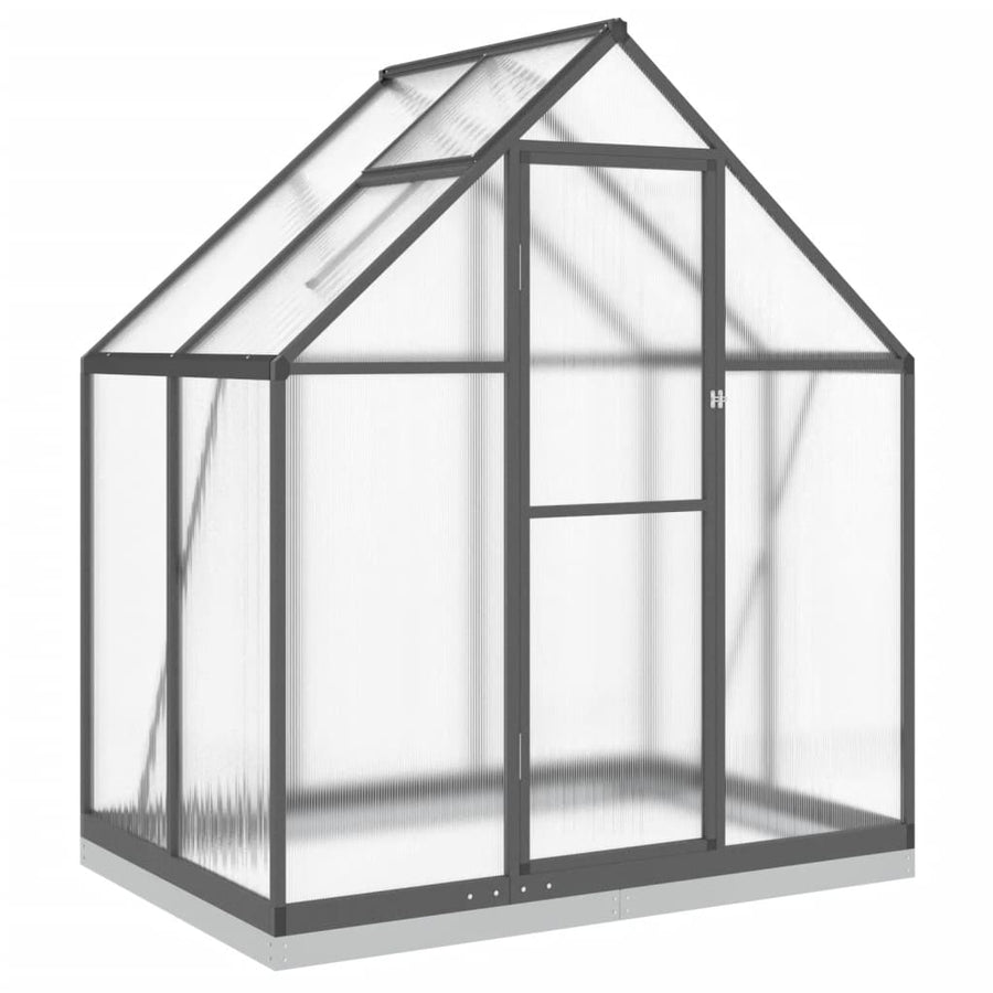 Tuinkas met basisframe 169x114x202 cm aluminium antracietkleur