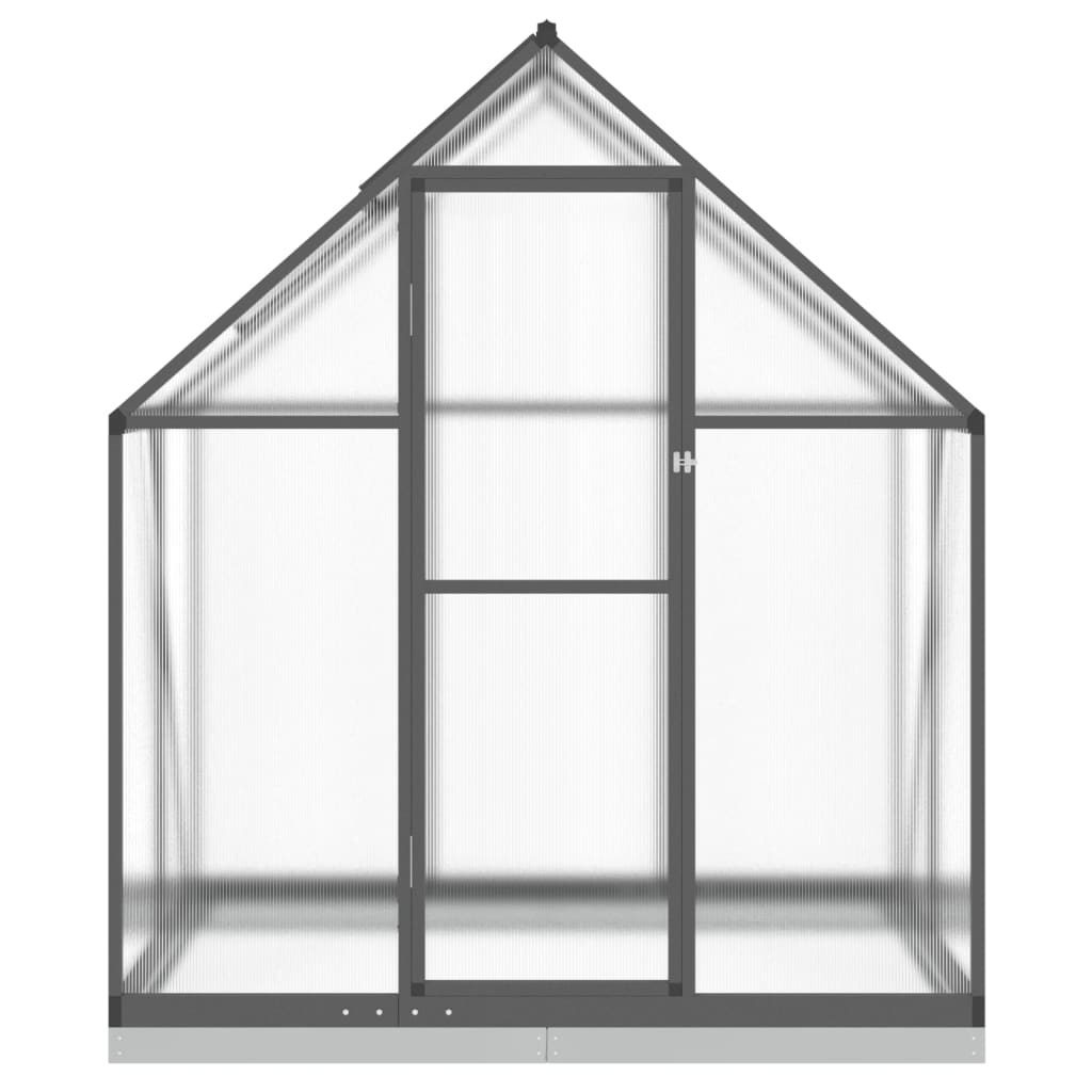 Tuinkas met basisframe 169x114x202 cm aluminium antracietkleur