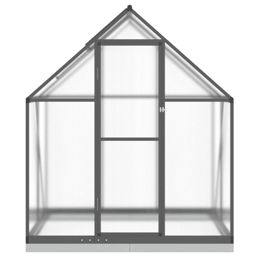 Tuinkas met basisframe 169x114x202 cm aluminium antracietkleur