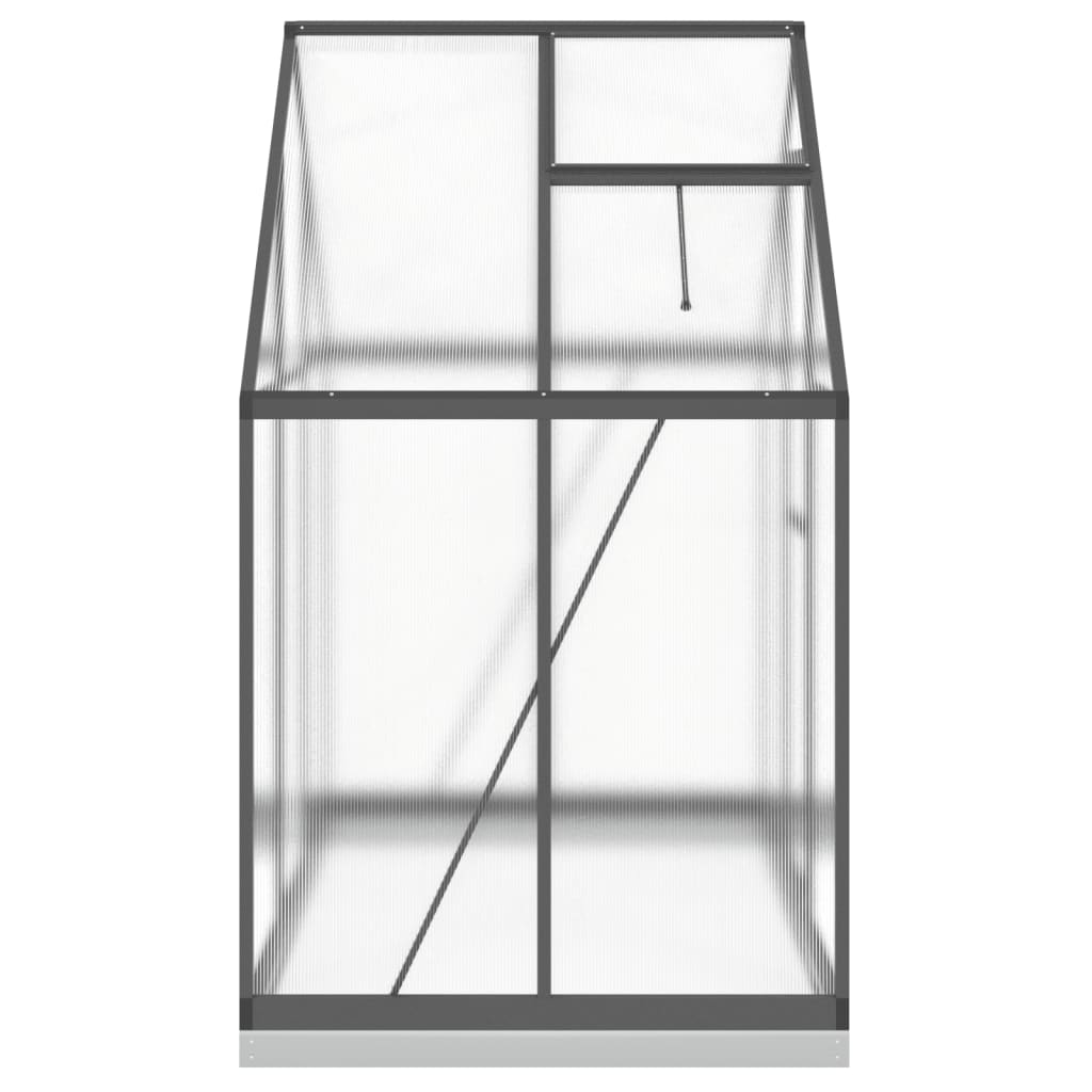 Tuinkas met basisframe 169x114x202 cm aluminium antracietkleur