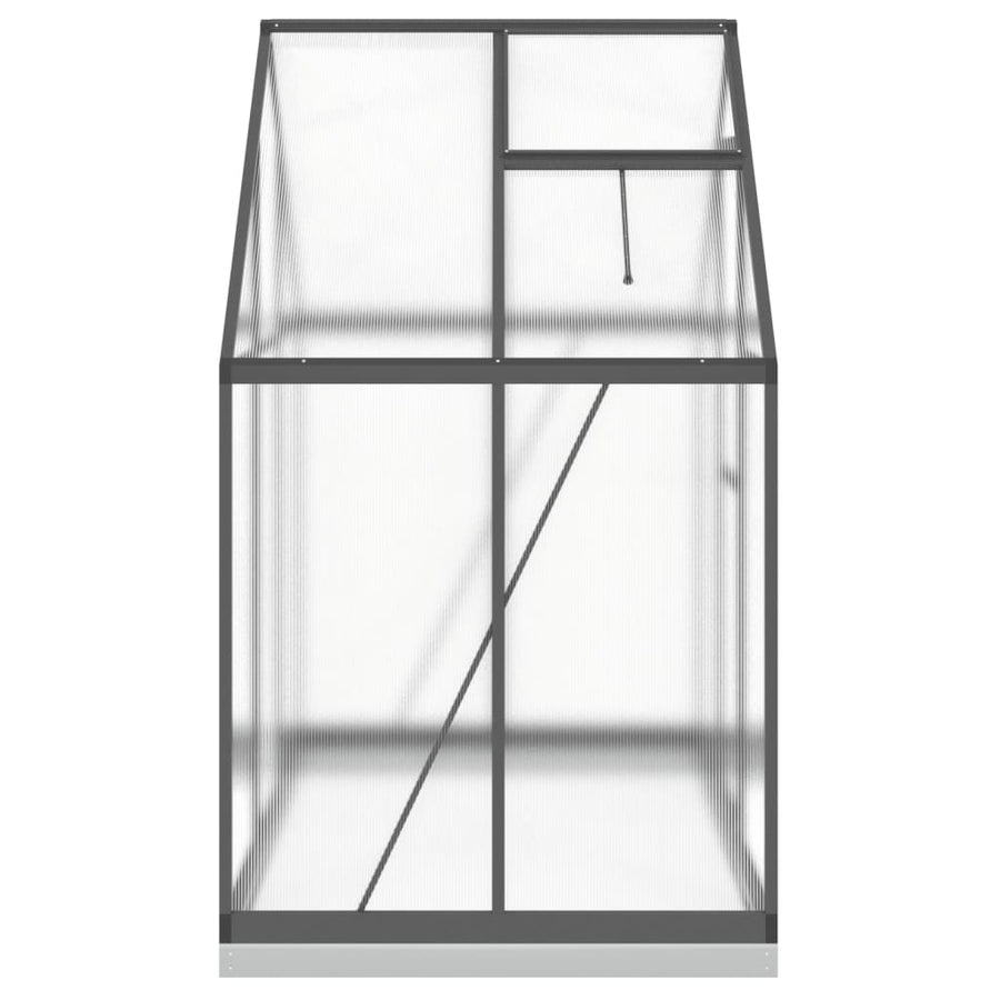 Tuinkas met basisframe 169x114x202 cm aluminium antracietkleur