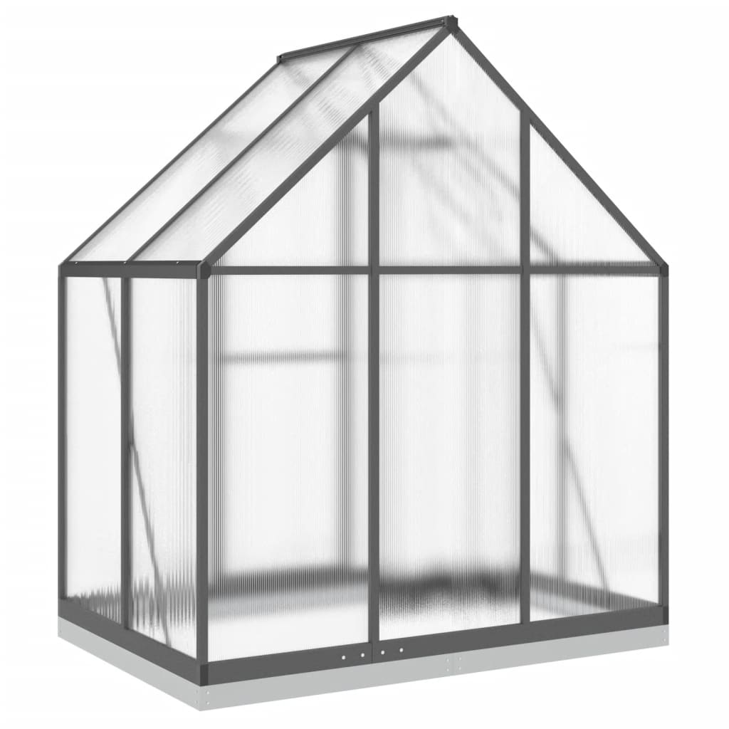 Tuinkas met basisframe 169x114x202 cm aluminium antracietkleur