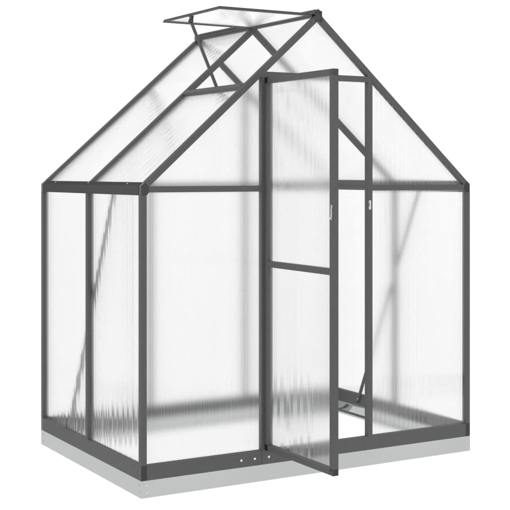 Tuinkas met basisframe 169x114x202 cm aluminium antracietkleur