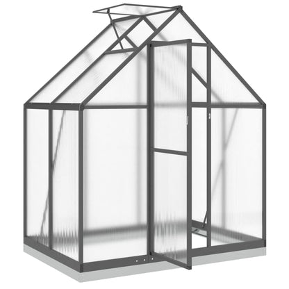 Tuinkas met basisframe 169x114x202 cm aluminium antracietkleur
