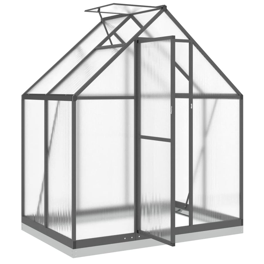 Tuinkas met basisframe 169x114x202 cm aluminium antracietkleur
