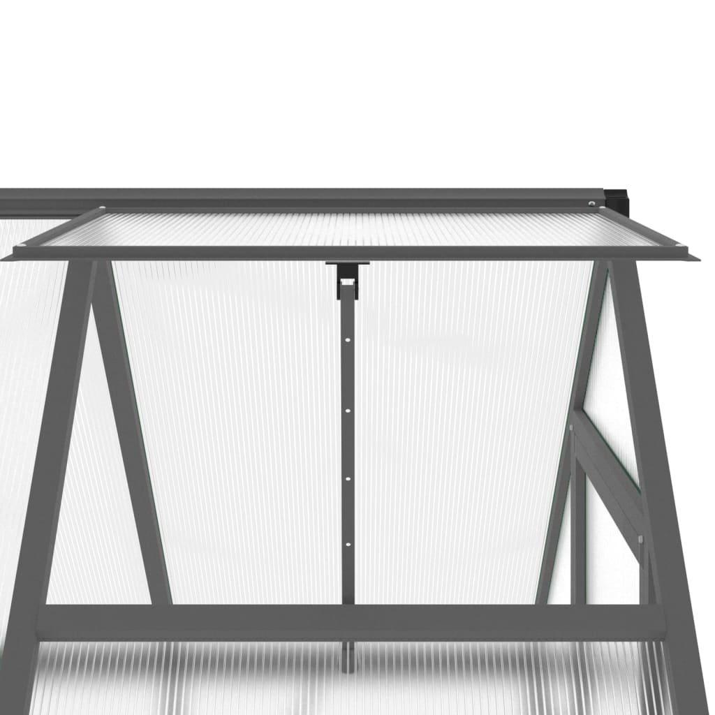 Tuinkas met basisframe 169x114x202 cm aluminium antracietkleur