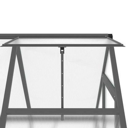 Tuinkas met basisframe 169x114x202 cm aluminium antracietkleur