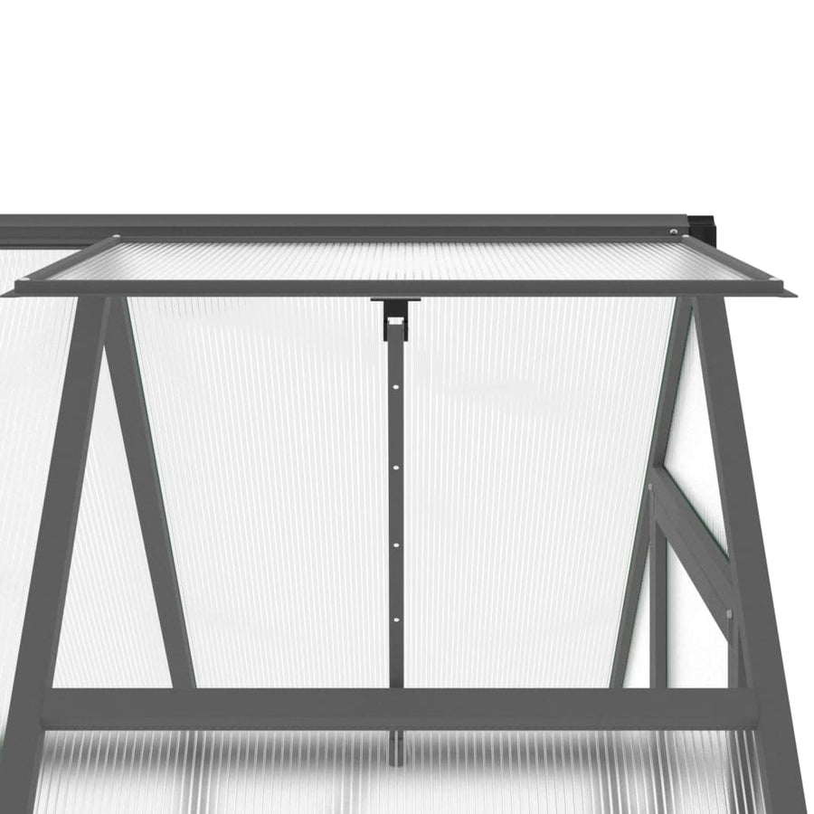 Tuinkas met basisframe 169x114x202 cm aluminium antracietkleur