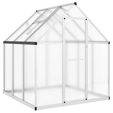 Tuinkas met basisframe 169x169x195 cm aluminium zilverkleurig
