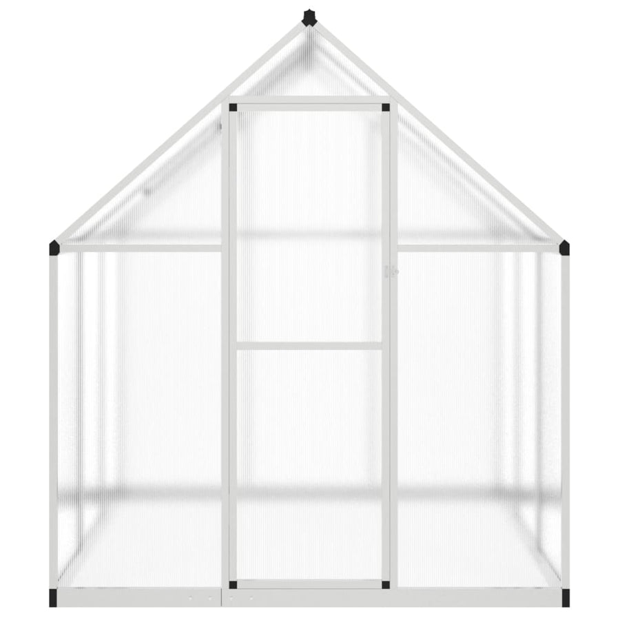 Tuinkas met basisframe 169x169x195 cm aluminium zilverkleurig