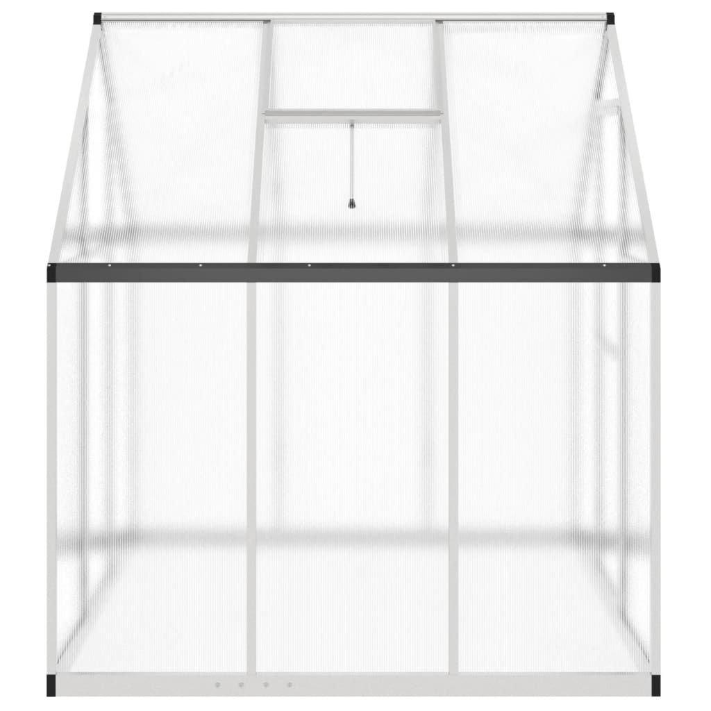 Tuinkas met basisframe 169x169x195 cm aluminium zilverkleurig