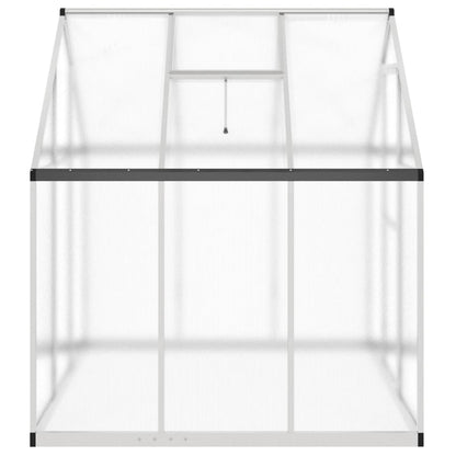 Tuinkas met basisframe 169x169x195 cm aluminium zilverkleurig