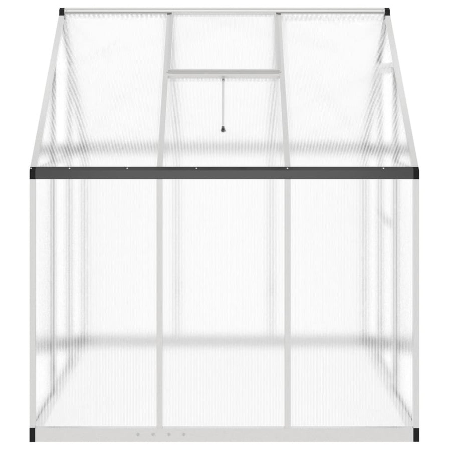 Tuinkas met basisframe 169x169x195 cm aluminium zilverkleurig