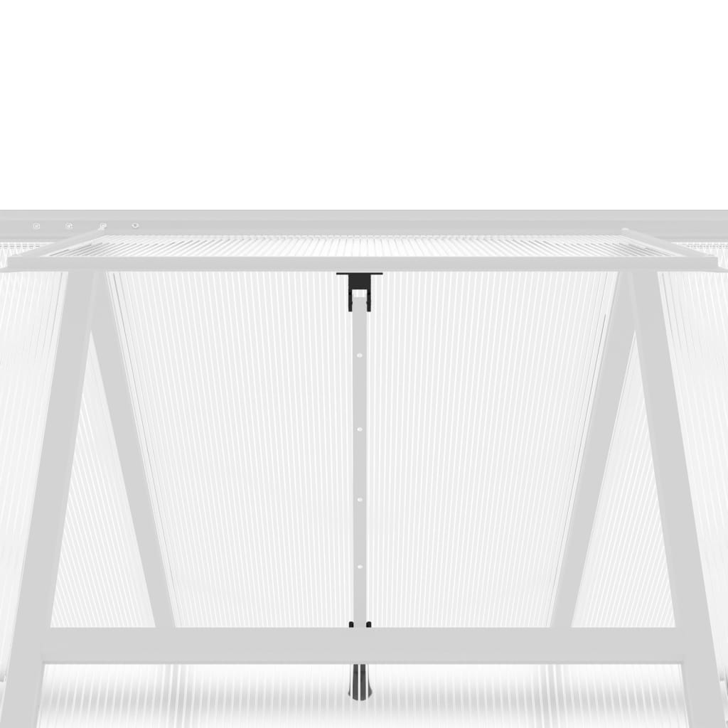 Tuinkas met basisframe 169x169x195 cm aluminium zilverkleurig