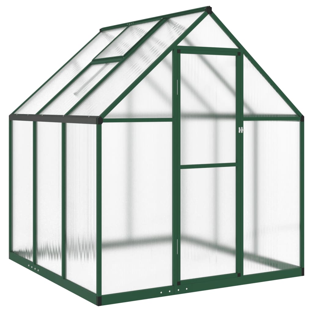 Tuinkas met basisframe 169x169x195 cm aluminium groen