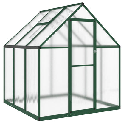 Tuinkas met basisframe 169x169x195 cm aluminium groen